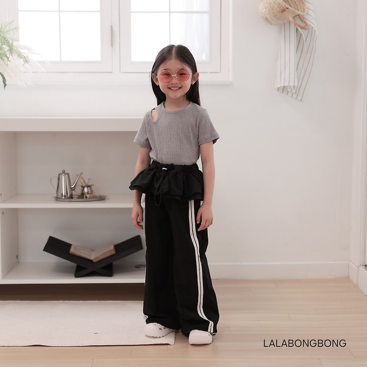 Lalabongbong - Korean Children Fashion - #littlefashionista - Frill String Pants - 5