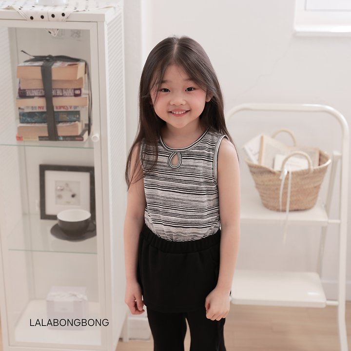 Lalabongbong - Korean Children Fashion - #littlefashionista - Mix Sleeveless Tee