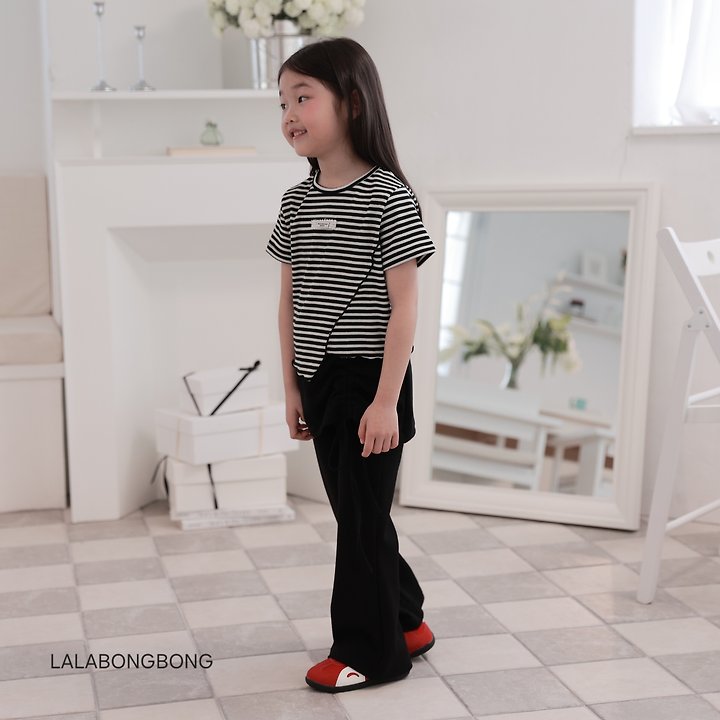 Lalabongbong - Korean Children Fashion - #magicofchildhood - Stripe Slit Tee - 9