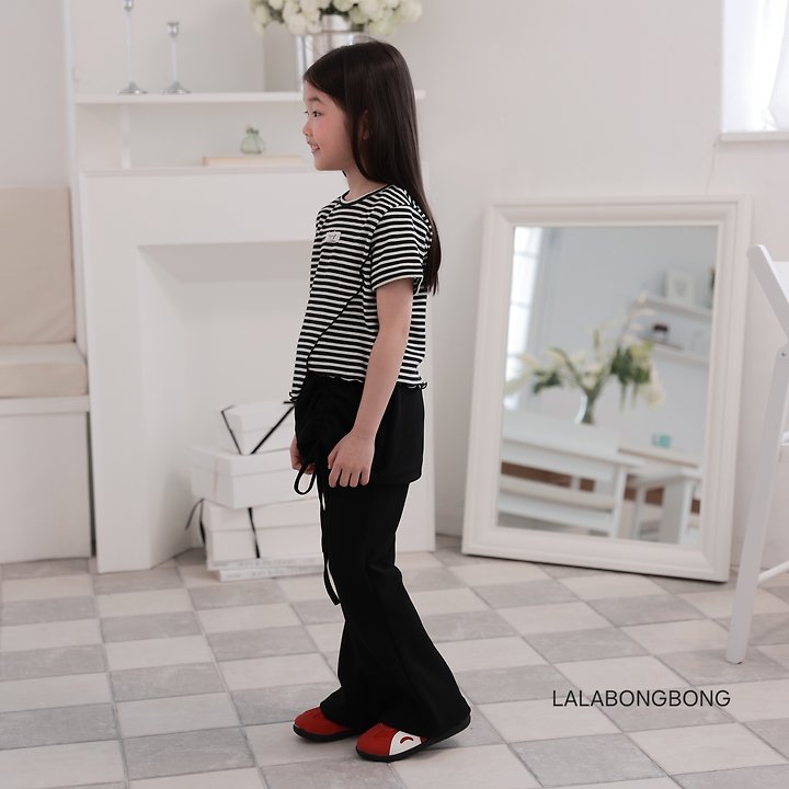 Lalabongbong - Korean Children Fashion - #minifashionista - Stripe Slit Tee - 10