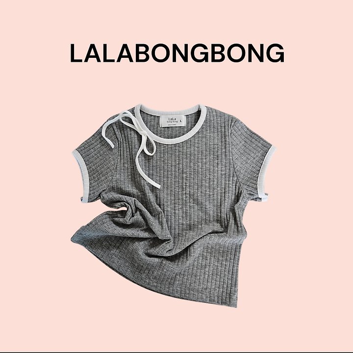 Lalabongbong - Korean Children Fashion - #prettylittlegirls - Mini Ribbon Ribbed Tee - 5