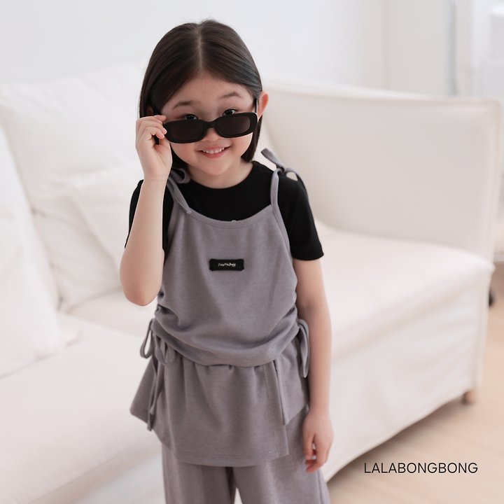 Lalabongbong - Korean Children Fashion - #stylishchildhood - String Line Sleeveless - 6