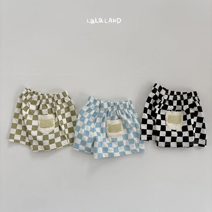 Lalaland - Korean Baby Fashion - #babyboutique - Bebe Checkerboard Shorts