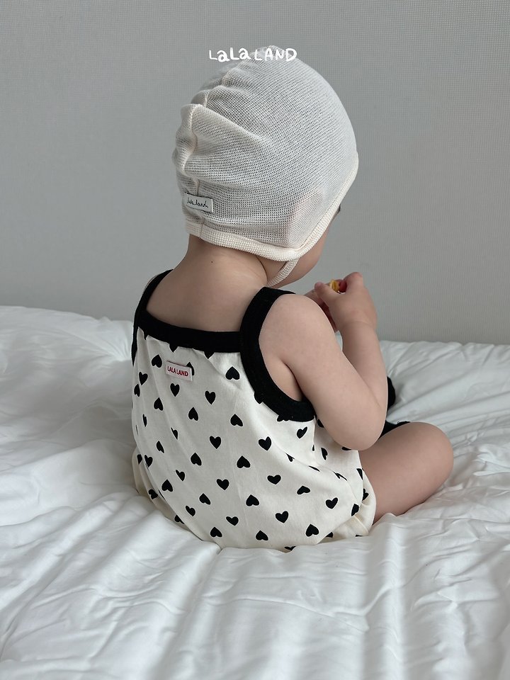 Lalaland - Korean Baby Fashion - #babyclothing - Bebe Heart Dot Suit - 12