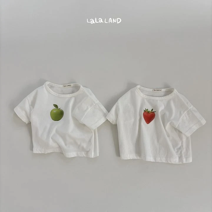 Lalaland - Korean Baby Fashion - #babygirlfashion - Bebe Berry Apple Tee