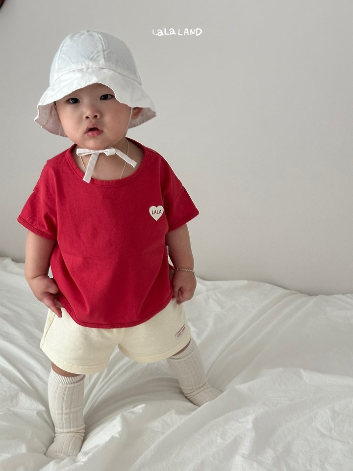 Lalaland - Korean Baby Fashion - #babyoninstagram - Bebe Heart Ribbed Tee - 5