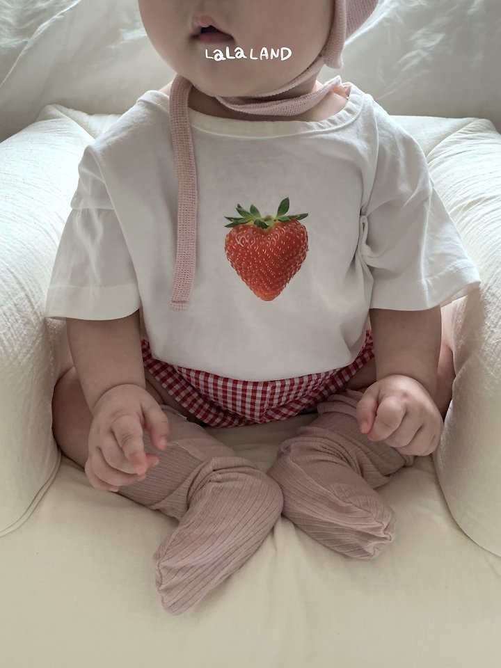 Lalaland - Korean Baby Fashion - #babyoninstagram - Bebe Berry Apple Tee - 3