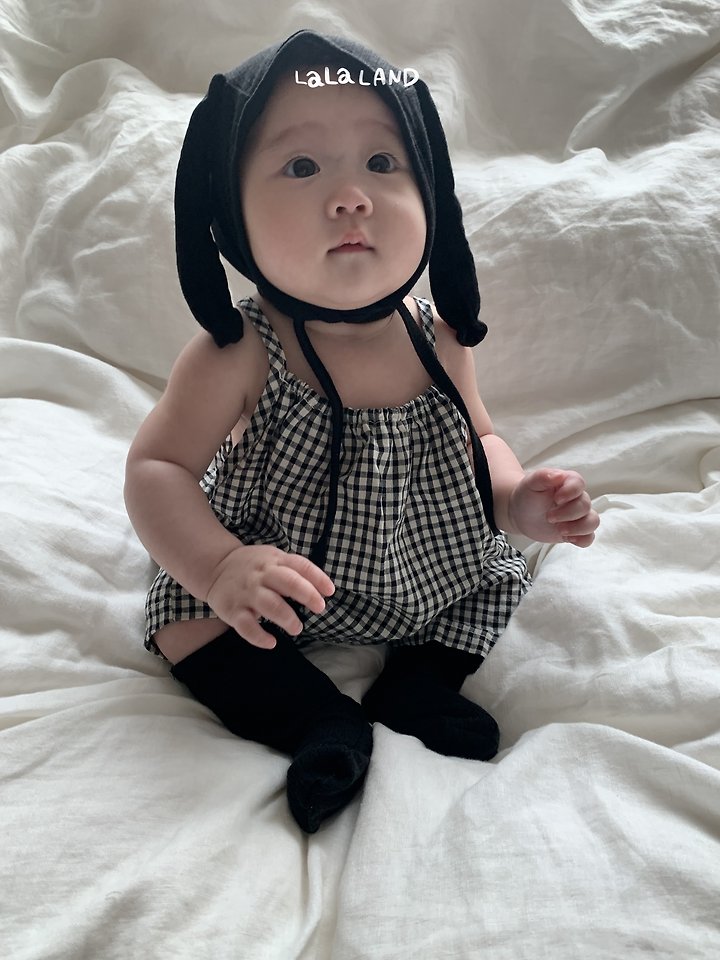 Lalaland - Korean Baby Fashion - #babyoutfit - Bebe Summer Ribbed Bunny Beanie - 12