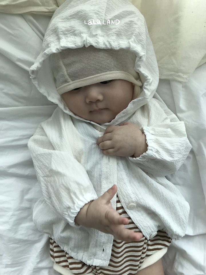 Lalaland - Korean Baby Fashion - #babyoutfit - Bebe Creamy Hood - 8