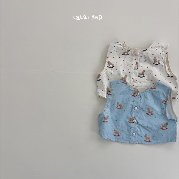 Lalaland - Korean Baby Fashion - #babyoutfit - Bebe Drawing Sleeveless Blouse