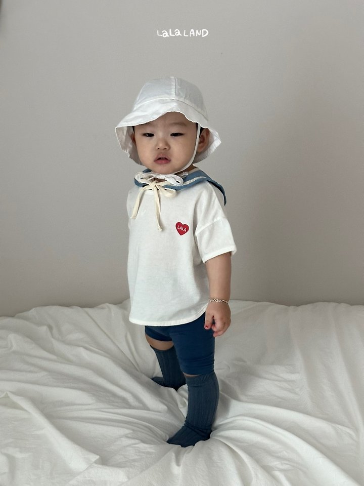 Lalaland - Korean Baby Fashion - #babyoutfit - Bebe Heart Ribbed Tee - 8