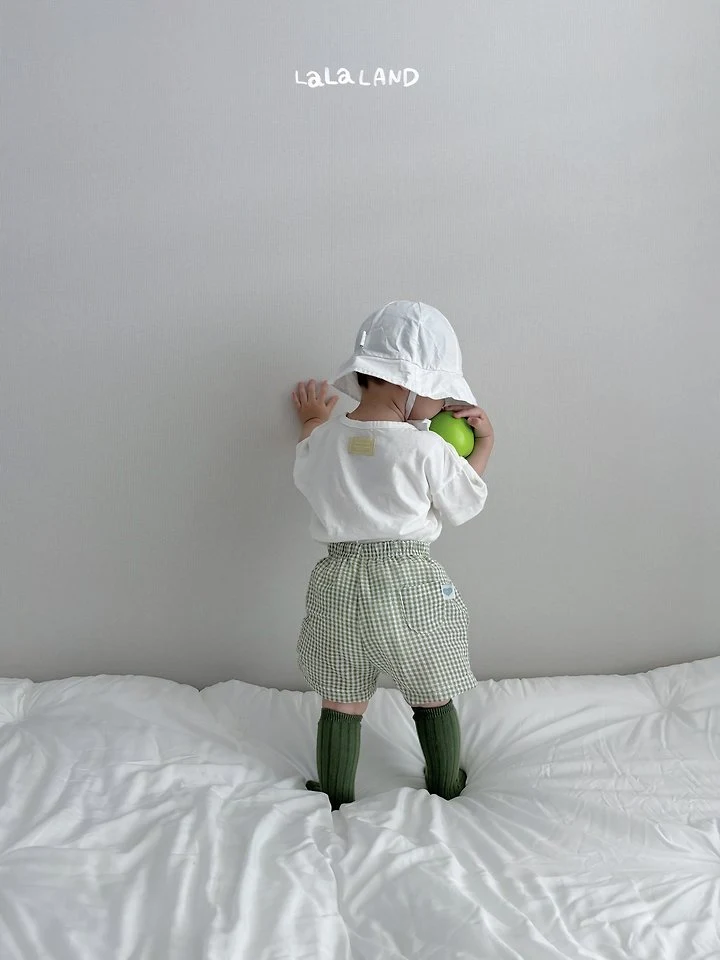 Lalaland - Korean Baby Fashion - #babyoutfit - Bebe Cool Check Shorts - 6