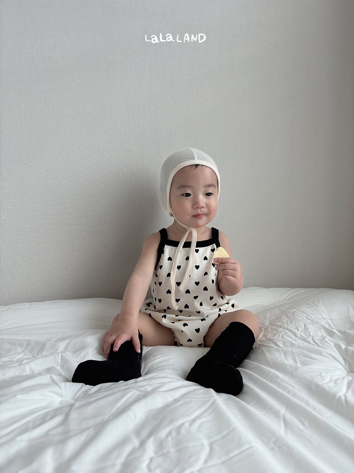 Lalaland - Korean Baby Fashion - #onlinebabyboutique - Bebe Heart Dot Suit - 7
