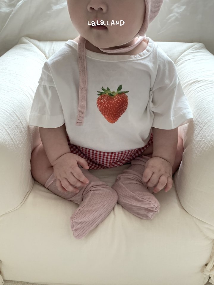 Lalaland - Korean Baby Fashion - #onlinebabyboutique - Bebe Berry Apple Tee - 8