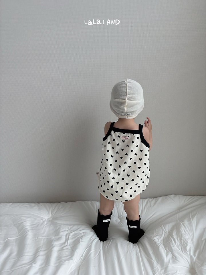 Lalaland - Korean Baby Fashion - #smilingbaby - Bebe Heart Dot Suit - 9