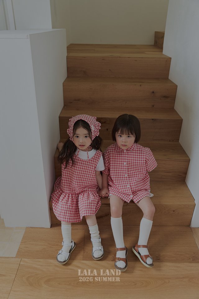 Lalaland - Korean Children Fashion - #Kfashion4kids - Tilda Short Sleeve Shirt (Red) - 12