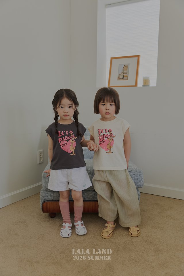 Lalaland - Korean Children Fashion - #Kfashion4kids - Love Rabbit Sleeveless Tee - 11