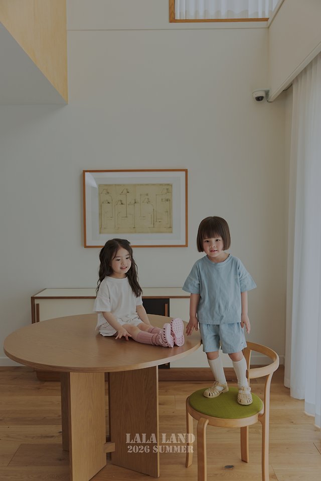 Lalaland - Korean Children Fashion - #childofig - Color Block Point Short Sleeve Tee - 8