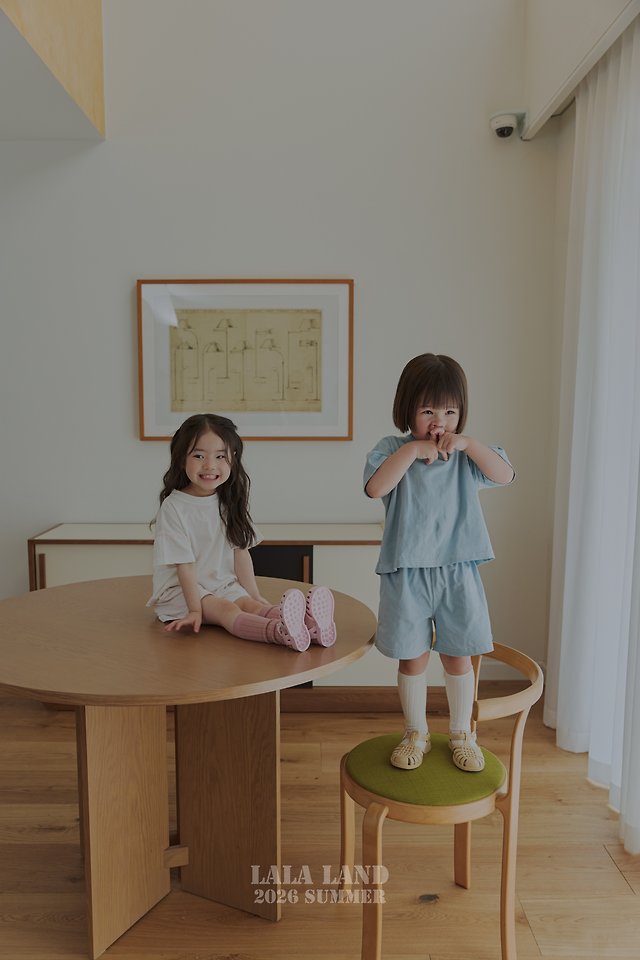 Lalaland - Korean Children Fashion - #childofig - Color Block Point Short Sleeve Tee - 9