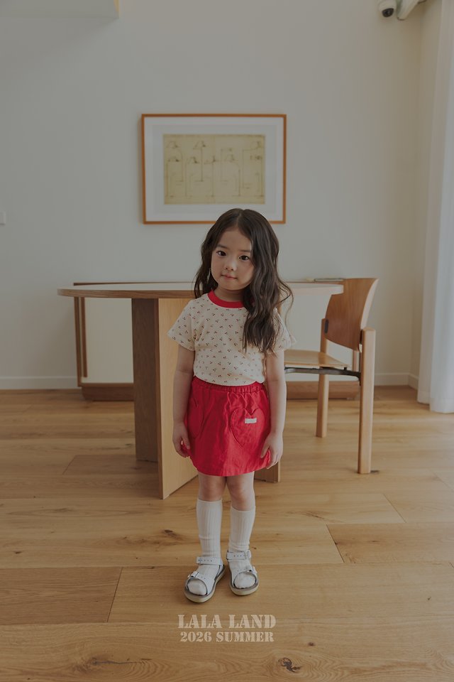 Lalaland - Korean Children Fashion - #prettylittlegirls - Cherry Short Sleeve Tee - 4