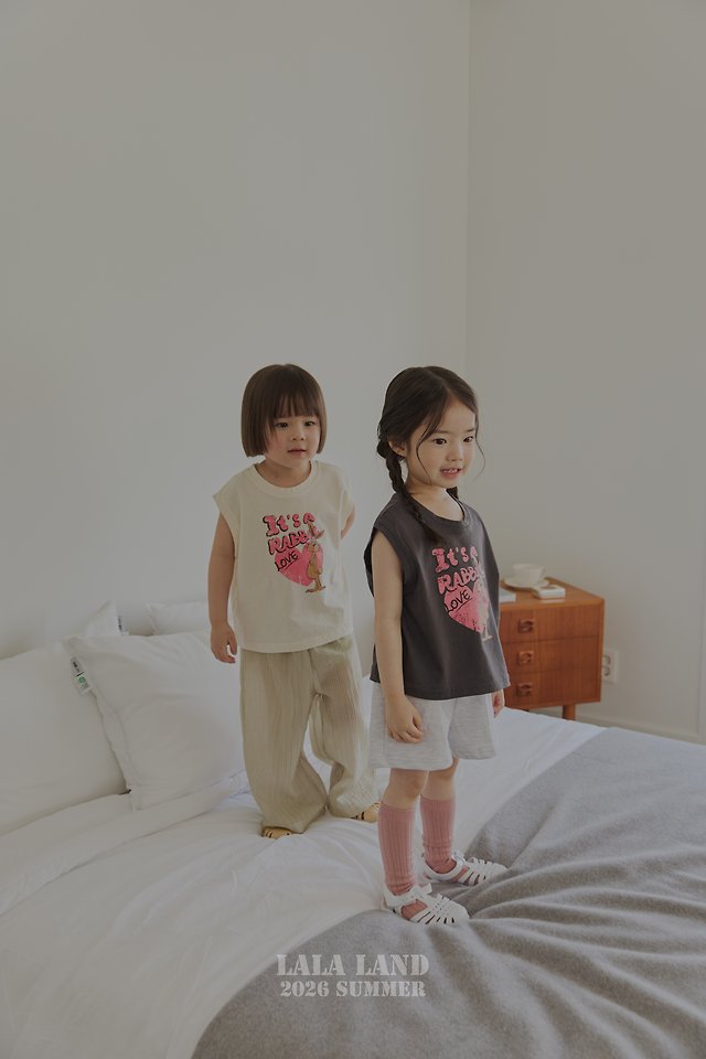 Lalaland - Korean Children Fashion - #childofig - Love Rabbit Sleeveless Tee - 3