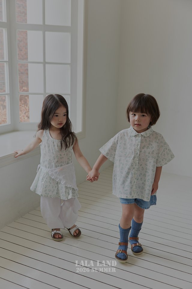 Lalaland - Korean Children Fashion - #childrensboutique - Tilda Short Sleeve Shirt (Red) - 5