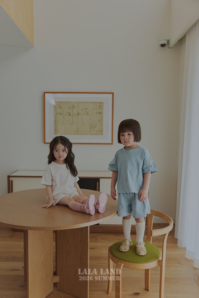Lalaland - Korean Children Fashion - #childrensboutique - Color Block Point Short Sleeve Tee - 10