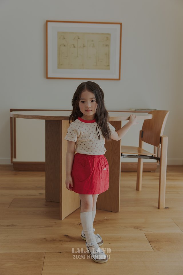 Lalaland - Korean Children Fashion - #designkidswear - Cherry Short Sleeve Tee - 7
