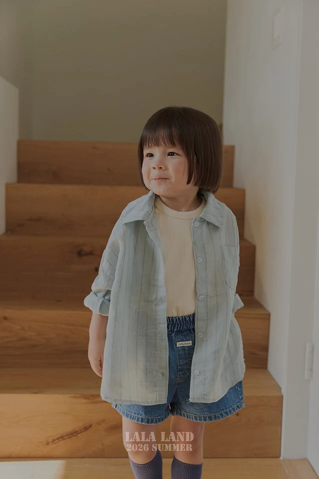 Lalaland - Korean Children Fashion - #designkidswear - Point Denim Shorts - 12