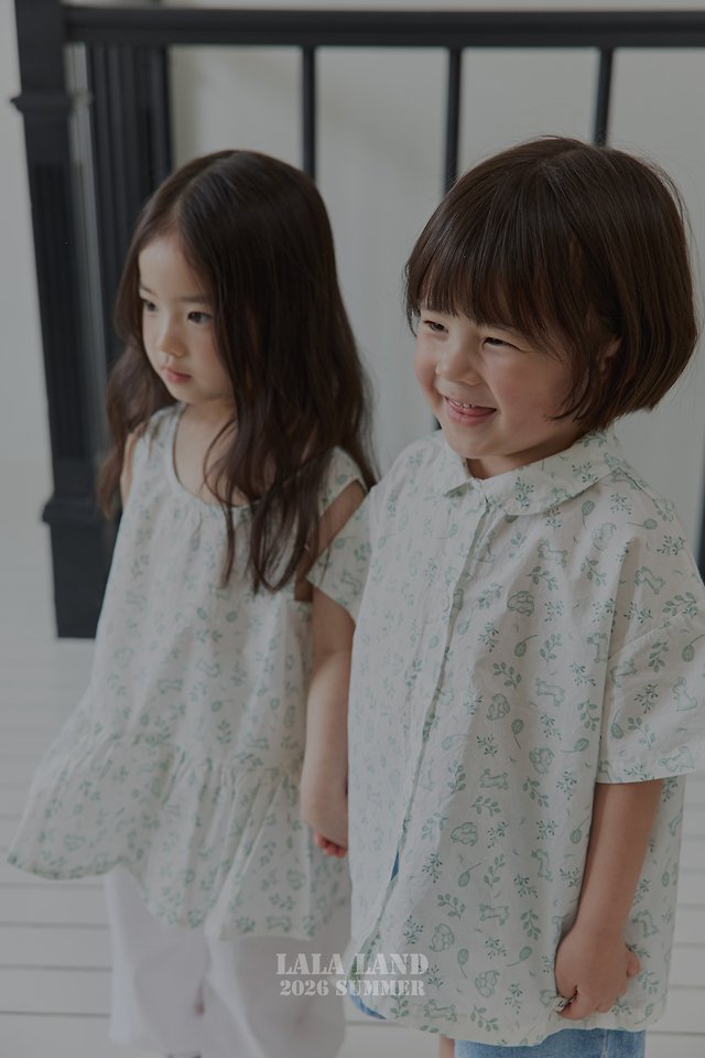 Lalaland - Korean Children Fashion - #discoveringself - Tilda Short Sleeve Shirt (Red) - 7