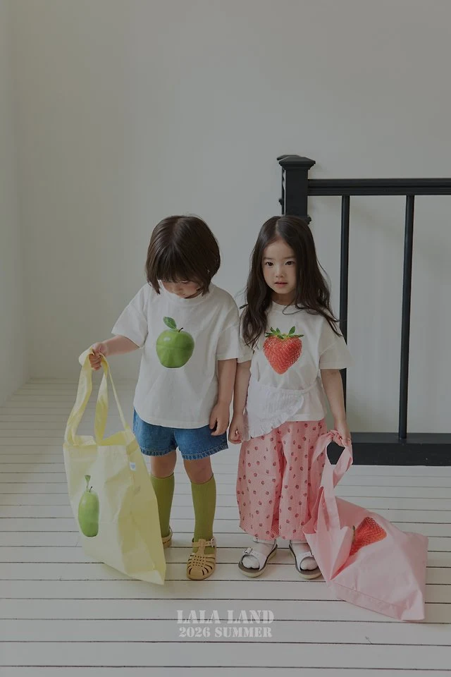 Lalaland - Korean Children Fashion - #discoveringself - Berry Apple Tee - 3