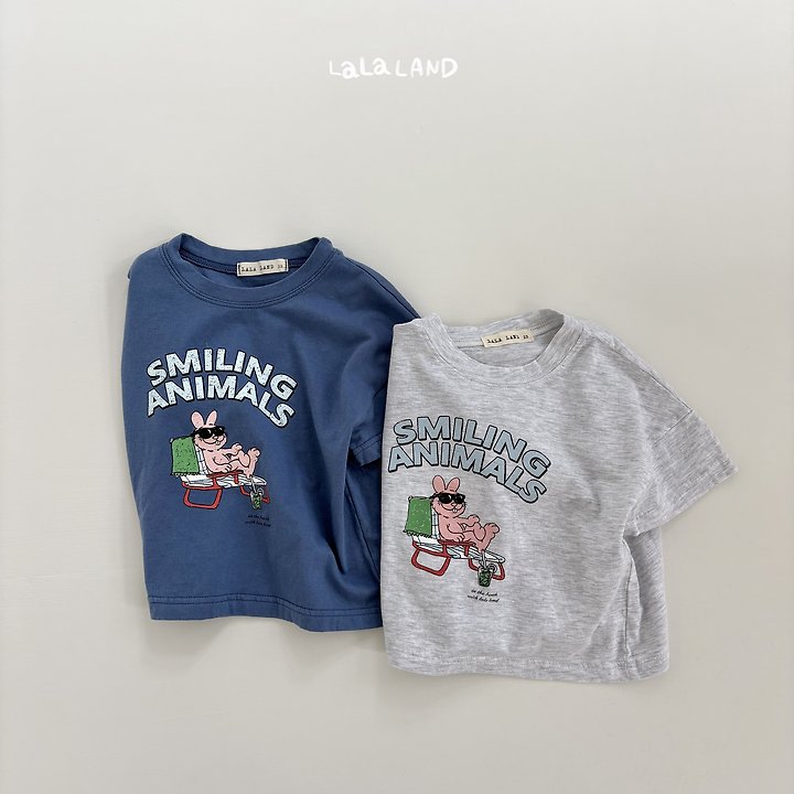 Lalaland - Korean Children Fashion - #discoveringself - Tanning Rabbit Short Sleeve Tee