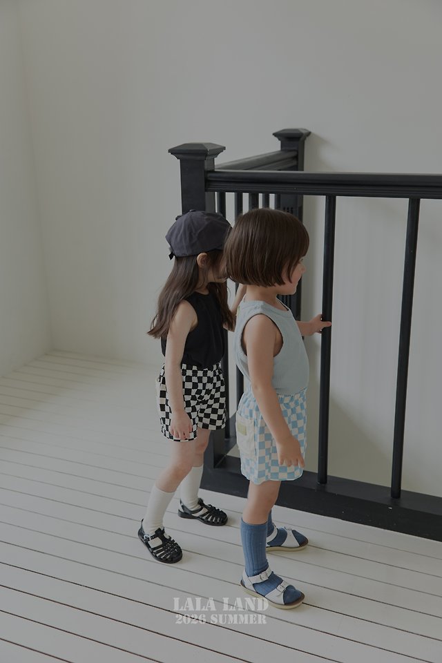 Lalaland - Korean Children Fashion - #discoveringself - Checkerboard Shorts - 3