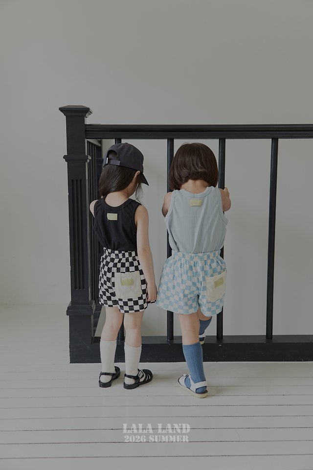 Lalaland - Korean Children Fashion - #discoveringself - Checkerboard Shorts - 4