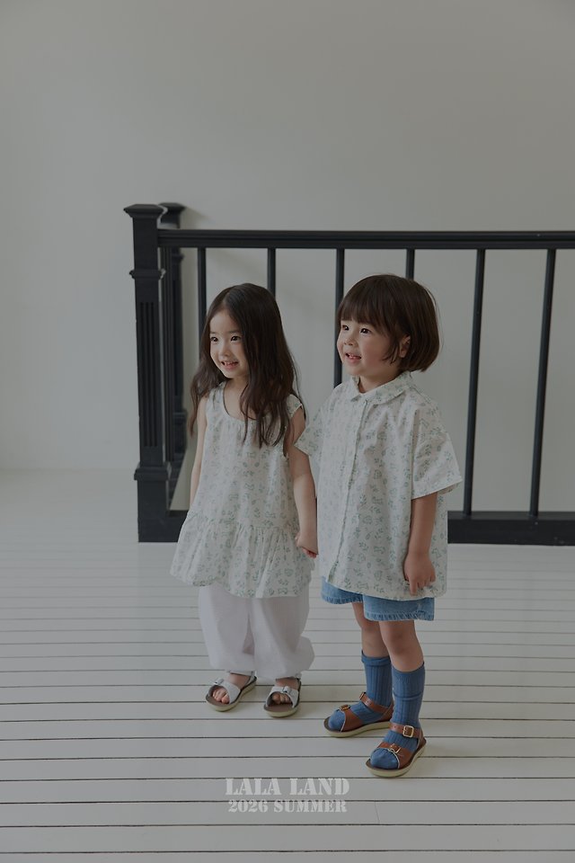 Lalaland - Korean Children Fashion - #kidsshorts - Tilda Short Sleeve Shirt (Red) - 9