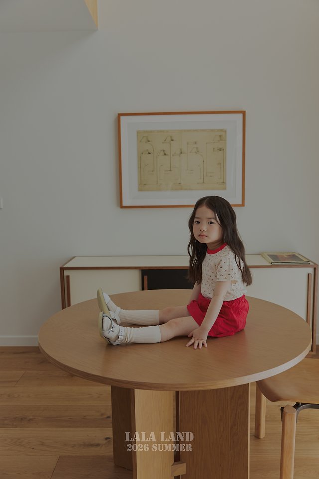 Lalaland - Korean Children Fashion - #kidsshorts - Cherry Short Sleeve Tee - 10