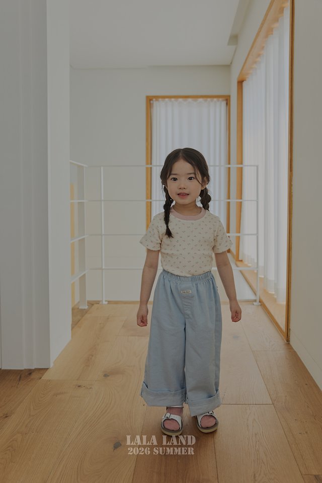 Lalaland - Korean Children Fashion - #kidsshorts - Summer Slub Roll-Up Pants - 12
