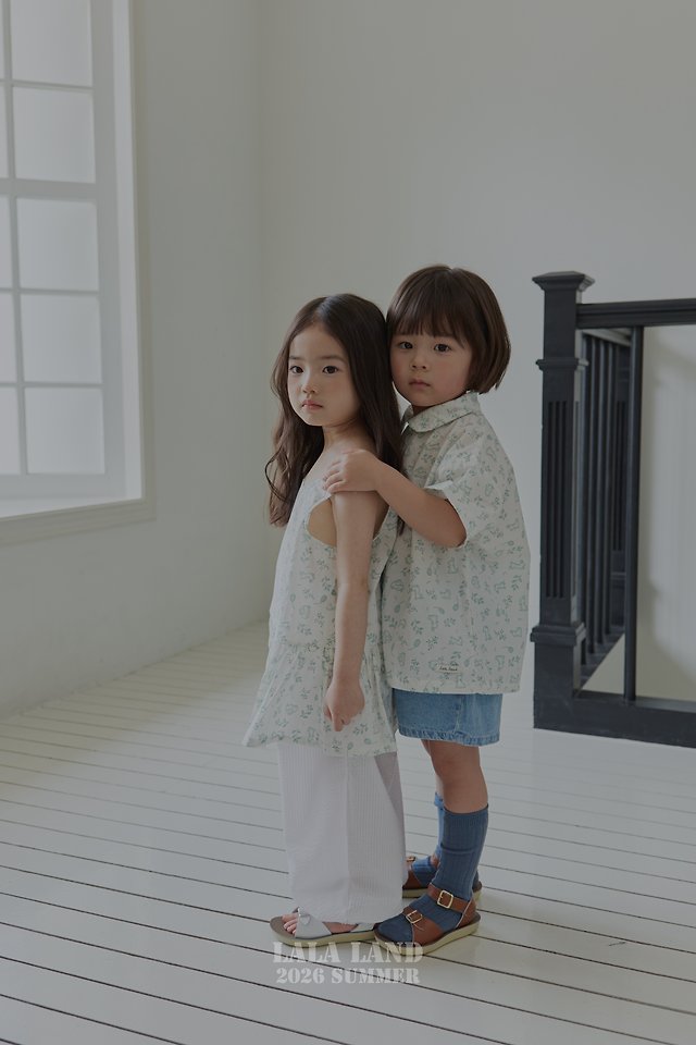 Lalaland - Korean Children Fashion - #kidsstore - Tilda Short Sleeve Shirt (Red) - 10