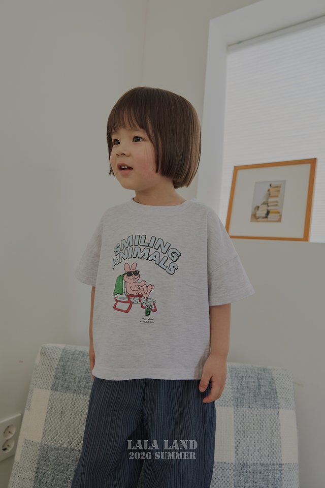 Lalaland - Korean Children Fashion - #kidzfashiontrend - Tanning Rabbit Short Sleeve Tee - 5