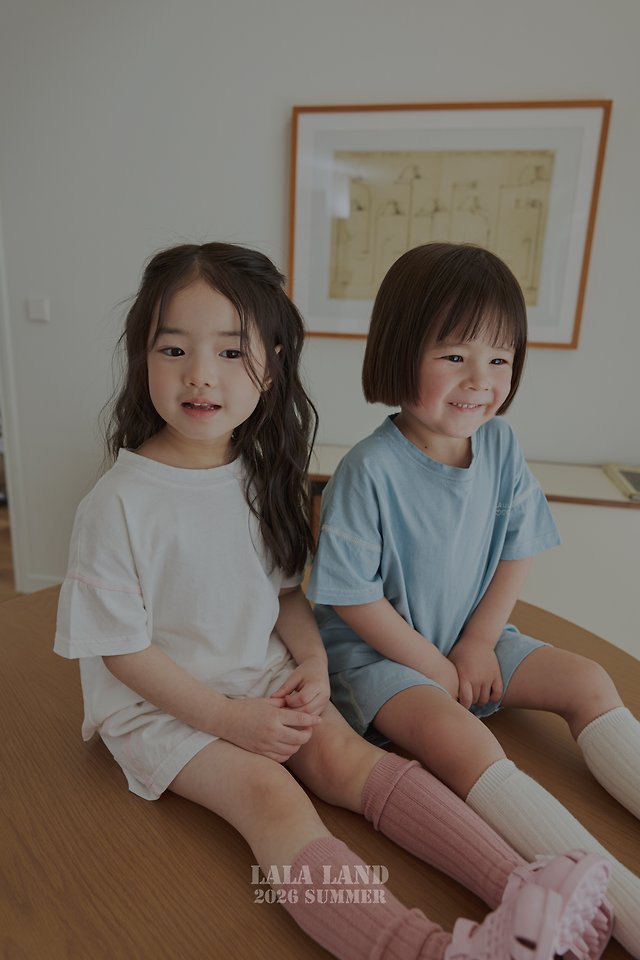 Lalaland - Korean Children Fashion - #magicofchildhood - Color Block Point Short Sleeve Tee - 5