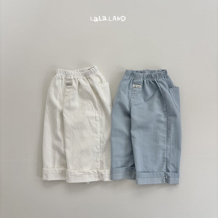 Lalaland - Korean Children Fashion - #magicofchildhood - Summer Slub Roll-Up Pants
