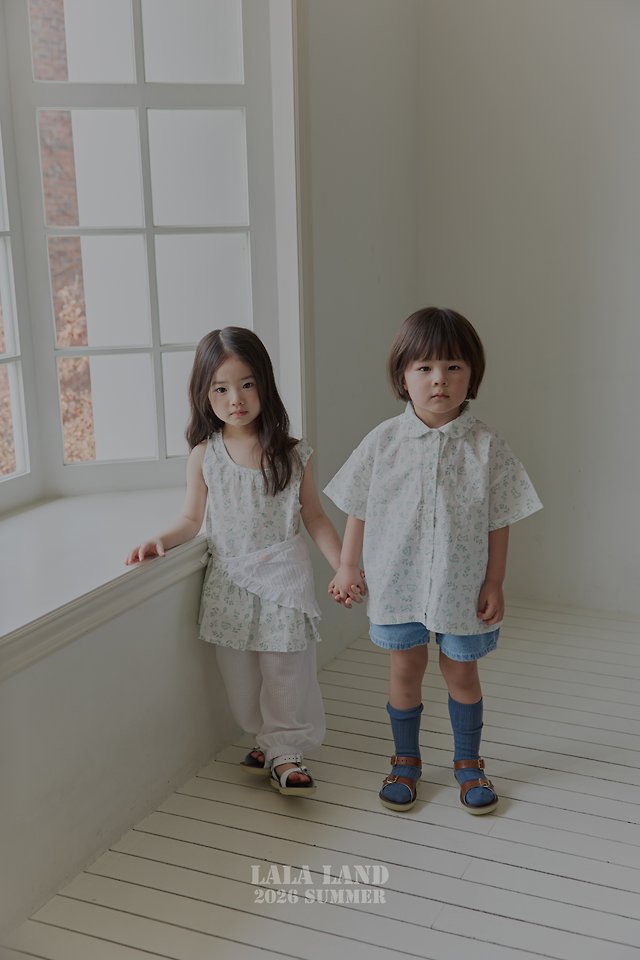 Lalaland - Korean Children Fashion - #stylishchildhood - Tilda Short Sleeve Shirt (Red) - 3