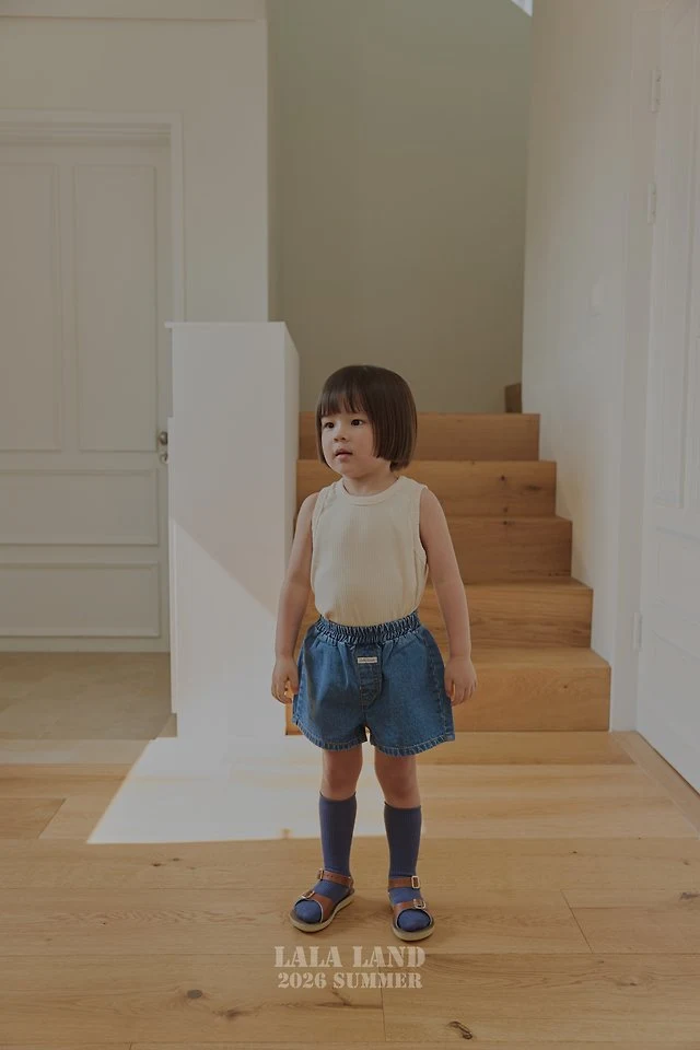 Lalaland - Korean Children Fashion - #stylishchildhood - Point Denim Shorts - 9