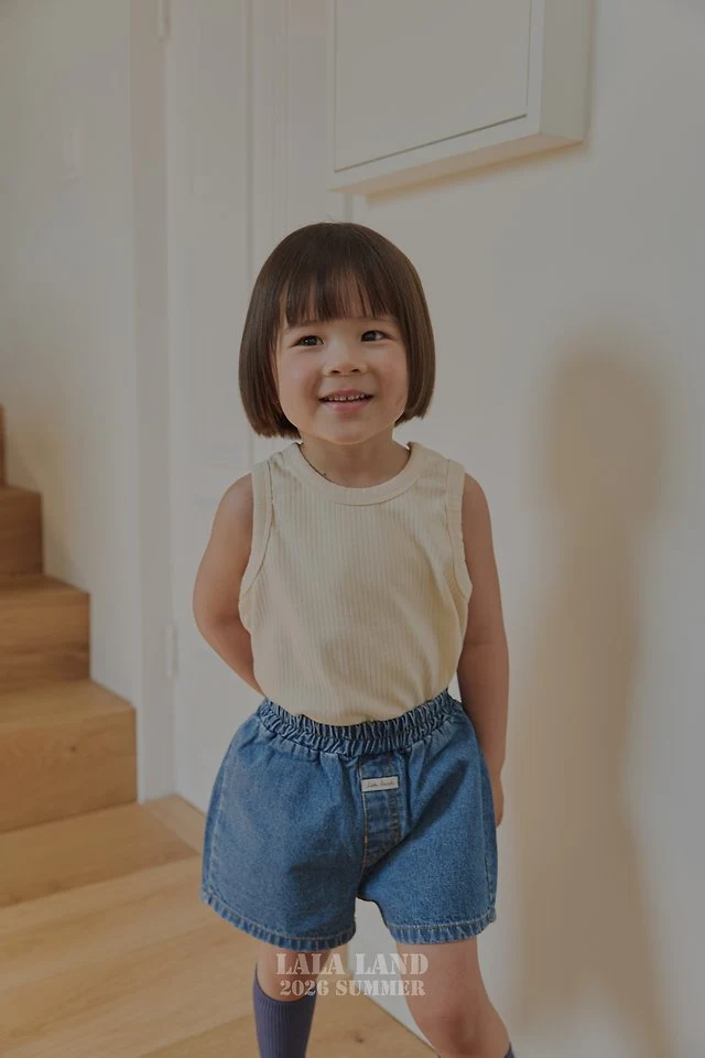 Lalaland - Korean Children Fashion - #todddlerfashion - Point Denim Shorts - 7