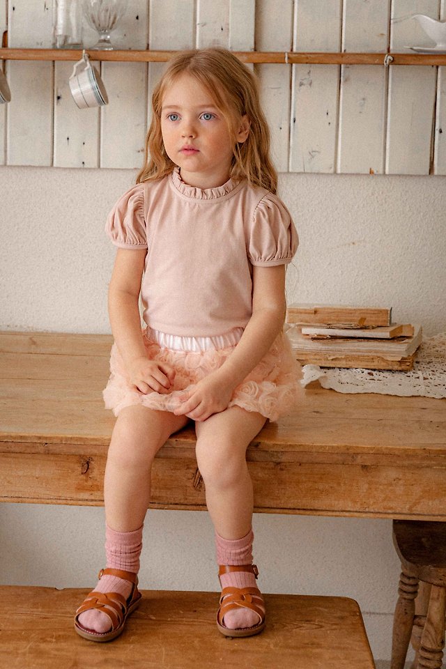 Lenua - Korean Children Fashion - #kidsshorts - Marie Puff Tee - 6