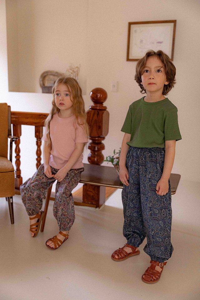 Lenua - Korean Children Fashion - #kidsshorts - Paisley Jogger Pants - 2