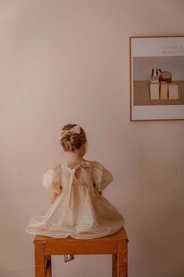 Lenua - Korean Children Fashion - #minifashionista - Golden Ribbon Hairpin