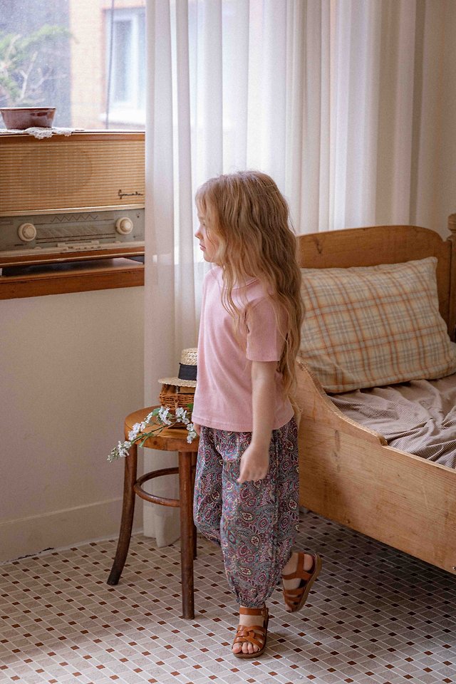 Lenua - Korean Children Fashion - #prettylittlegirls - Paisley Jogger Pants - 9