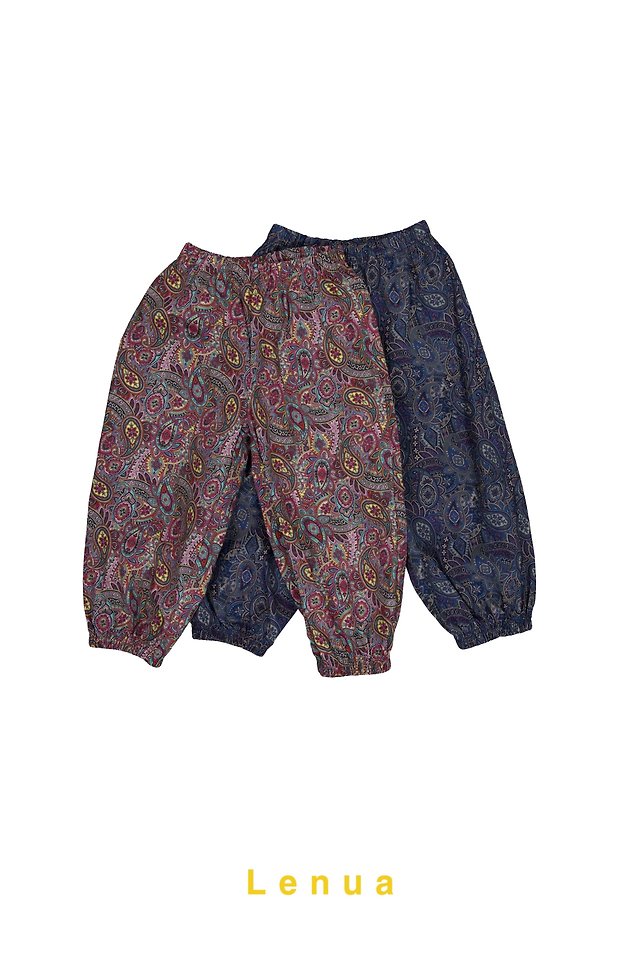 Lenua - Korean Children Fashion - #stylishchildhood - Paisley Jogger Pants - 12