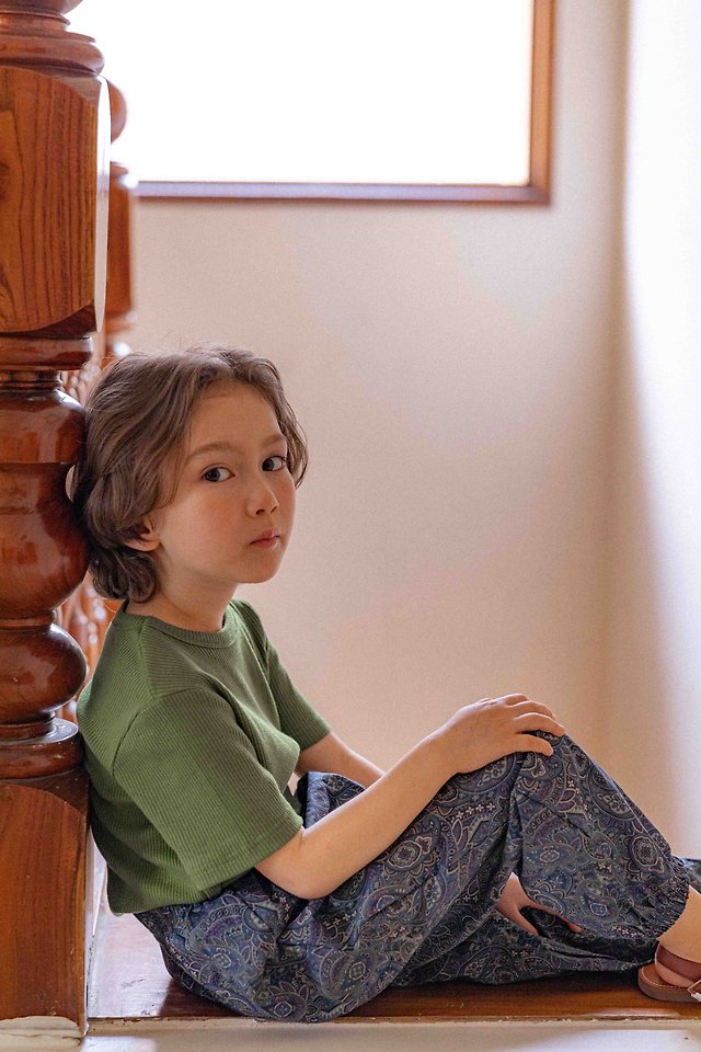 Lenua - Korean Children Fashion - #todddlerfashion - Paisley Jogger Pants - 10